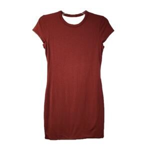 Athleta Reversible Comfy Dress T-Shirt Destina Sienna Brown Pink, Size XSP $98